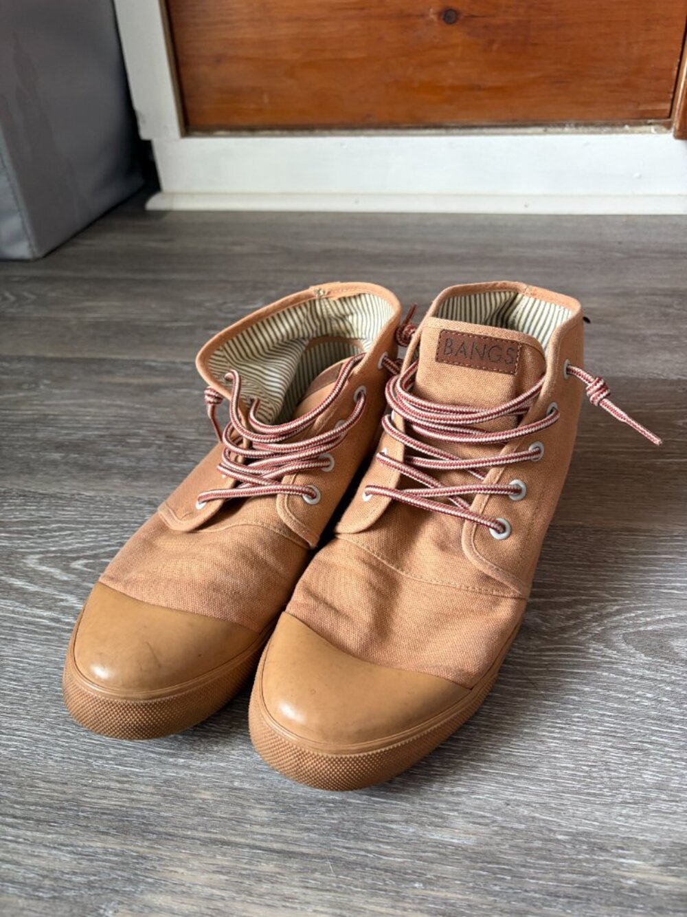 BANGS Canvas High Top Sneakers Terracotta Ginger Unisex Men's 9 / Women's 10.5 - Picture 5 of 5